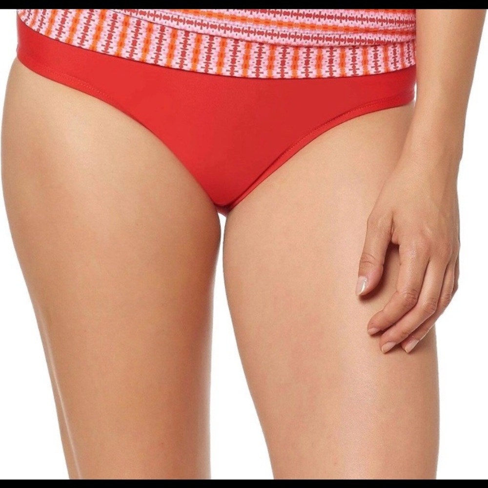 NWT Ellen Tracy Red Bikini Bottoms - Size 12